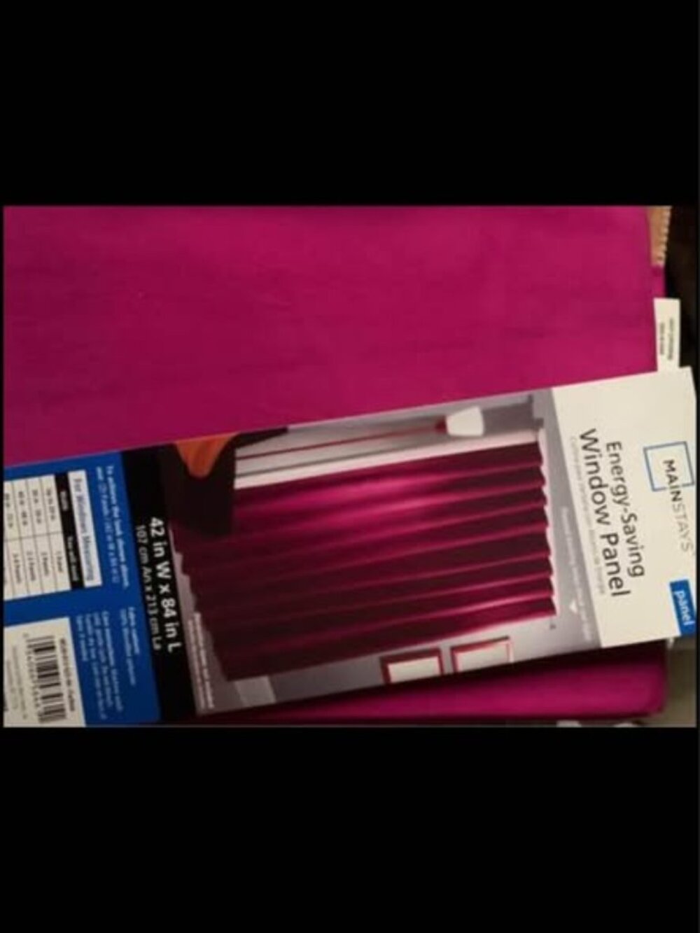 Drapes fuschia  42 X 84 Nine panels  New